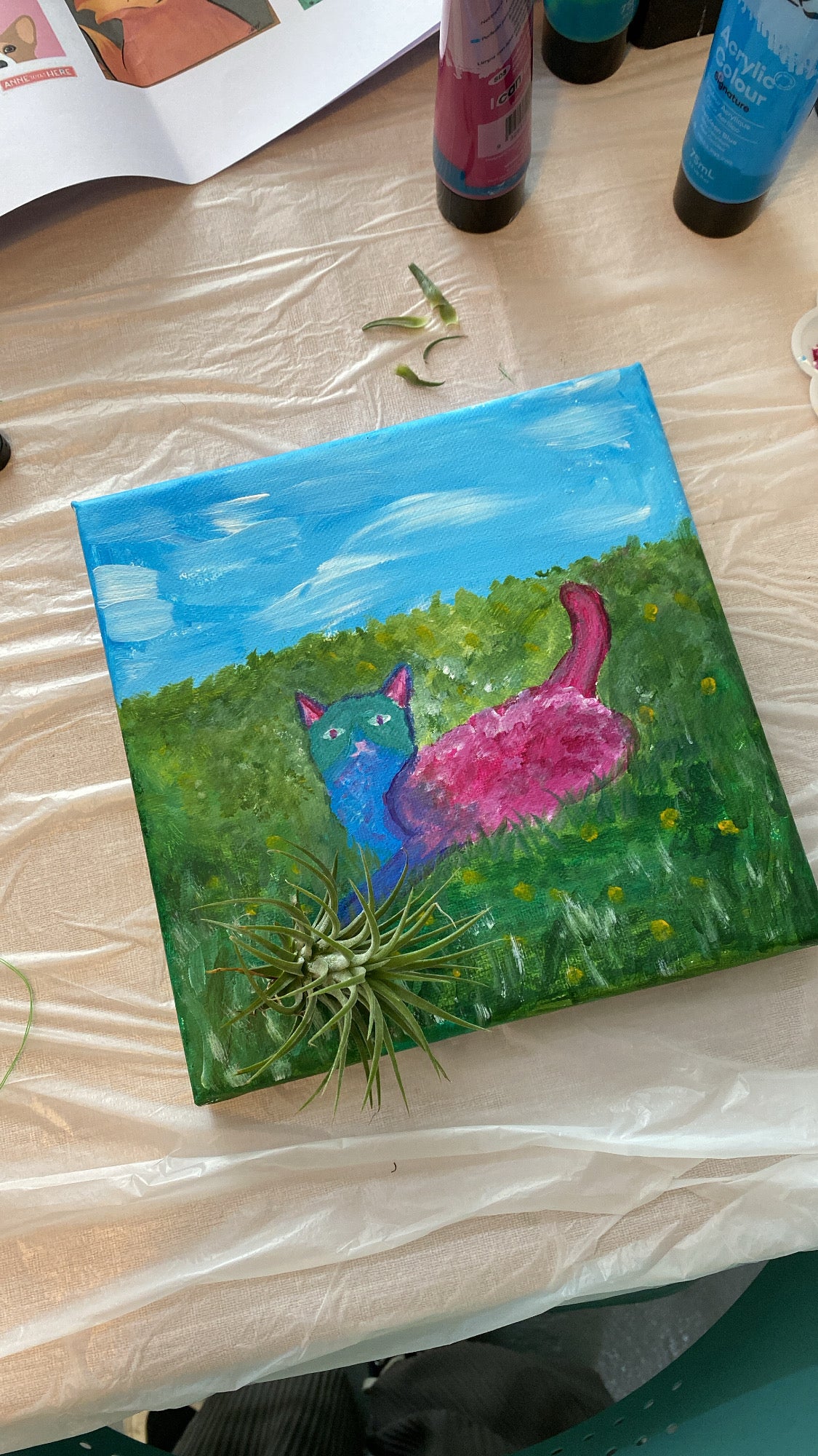 空氣草藝術掛畫班
