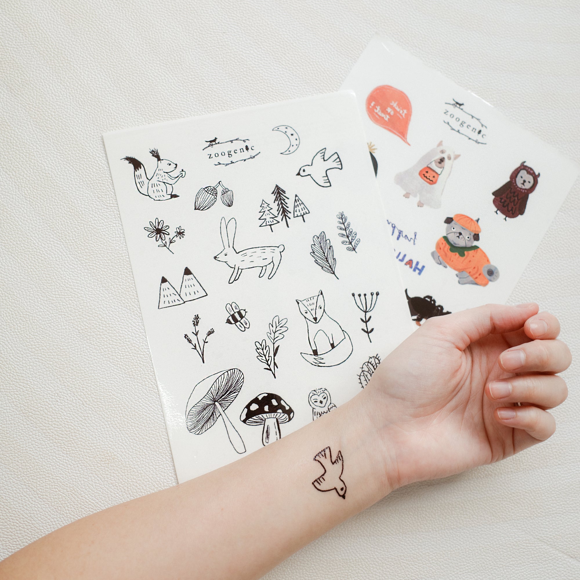 Woodland Tattoo Sticker Set